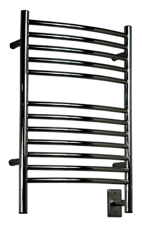 Towel Warmers & Drying Rails |  Model E Curved Towel Warmer – 20-1/2″ (521mm)W x 31″ (787mm)H  – Hardwired (Polished Stainless/Chrome) Bath Towel Warmers & Drying Rails