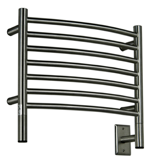 Towel Warmers & Drying Rails |  Model H Curved Towel Warmer – 20-1/2″ (521mm)W x 18″ (457mm)H  – Hardwired (Brushed Stainless Steel) Bath Towel Warmers & Drying Rails