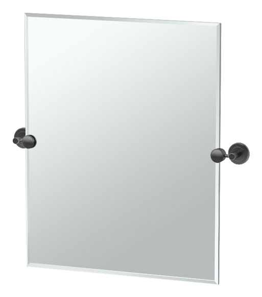 Bath Mirrors & Accessories |  19-1/2″ (495mm) x 24″ (610mm) Rectangle Beveled Mirror (Matte Black) Bath Bath Mirrors & Accessories