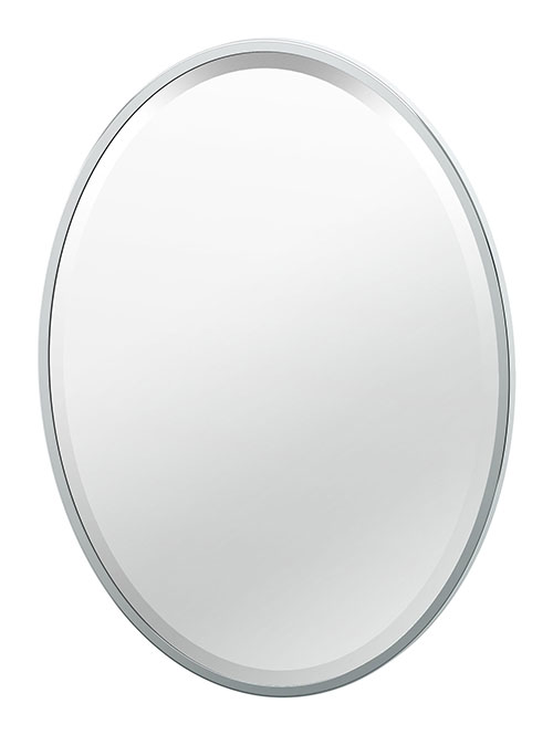 Bath Mirrors & Accessories |  20-1/2″ (521mm) x 27-1/2″ (699mm) Small Oval Framed Flush Mount Mirror (Polished Chrome) Bath Bath Mirrors & Accessories