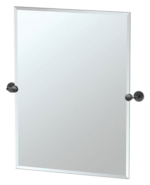 Bath Mirrors & Accessories |  23-1/2″ (597mm) x 31-1/2″ (800mm) Rectangle Beveled Mirror (Matte Black) Bath Bath Mirrors & Accessories