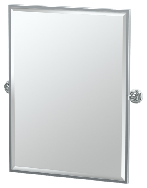 Bath Mirrors & Accessories |  24-1/2″ (622mm) x 32-1/2″ (826mm) Rectangle Framed Beveled Mirror (Polished Chrome) Bath Bath Mirrors & Accessories