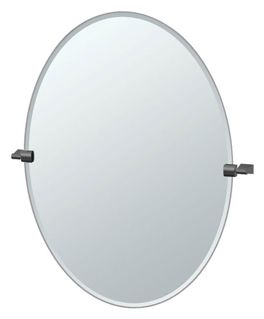 Bath Mirrors & Accessories |  24″ (610mm) x 32″ (813mm) Oval Beveled Mirror (Matte Black) Bath Bath Mirrors & Accessories