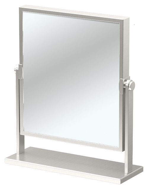 Bath Mirrors & Accessories |  9-3/4″ (248mm) x 12″ (305mm) Rectangle Bathroom Mirror w/3x Magnification On One Side (Satin Nickel) Bath Bath Mirrors & Accessories