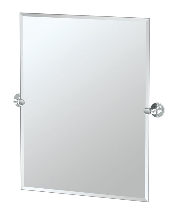 Bath Mirrors & Accessories |  Cafe 23-1/2″ (597mm) x 31-1/2″ (800mm) Rectangle Beveled Mirror (Polished Chrome) Bath Bath Mirrors & Accessories