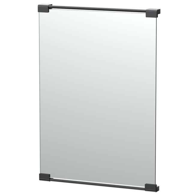 Bath Mirrors & Accessories |  Decor 22″ (559mm) x 30″ (762mm) Rectangle Fixed Mounted Mirror (Matte Black) Bath Bath Mirrors & Accessories