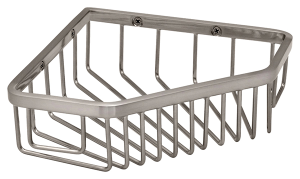 Bath & Shower Baskets |  8-1/2″ (216mm) Corner Shower Basket (Satin Nickel) Bath Bath & Shower Baskets