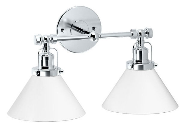 Lighting Sconces |  Cafe Double Light Sconce (Polished Chrome) Bath Lighting Sconces