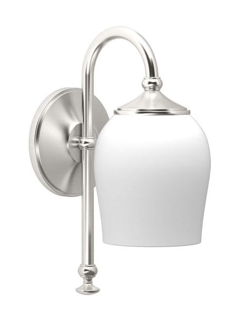 Lighting Sconces |  Tavern Single Light Sconce (Satin Nickel) Bath Lighting Sconces