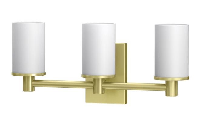 Lighting Sconces |  Triple Light Sconce (Brushed Brass) Bath Lighting Sconces