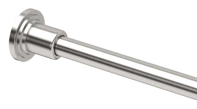 Shower Curtain Rods |  72″ (1829mm) Shower Rod Set (Satin Nickel) Bath Shower Curtain Rods