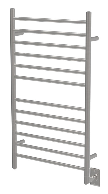 Towel Warmers & Drying Rails |  Hardwired Large Straight Towel Warmer – 23-5/8″ (600mm)W x 41-5/16″ (1049mm)H  – Wall Mounted (Brushed Stainless Steel) Bath Towel Warmers & Drying Rails