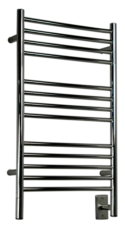 Towel Warmers & Drying Rails |  Model C Straight Towel Warmer – 20-1/2″ (521mm)W x 36″ (914mm)H  – Hardwired (Polished Stainless/Chrome) Bath Towel Warmers & Drying Rails