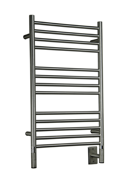 Towel Warmers & Drying Rails |  Model C Straight Towel Warmer – Wall Mounted (Brushed Stainless Steel) Bath Towel Warmers & Drying Rails