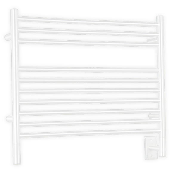 Towel Warmers & Drying Rails |  Model L Straight Towel Warmer – 39-1/2″ (1003mm)W x 27″ (686mm)H  – Hardwired (White) Bath Towel Warmers & Drying Rails