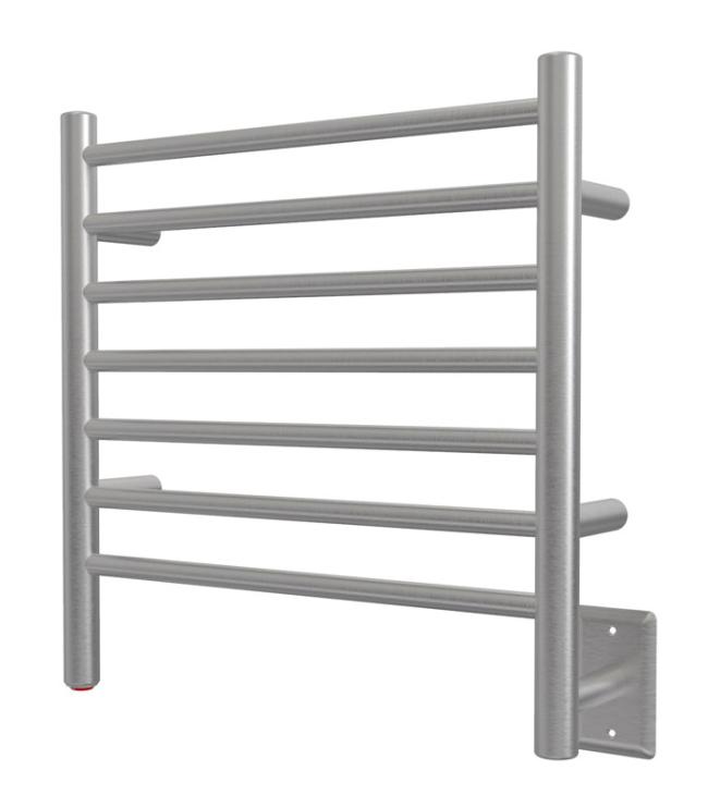 Towel Warmers & Drying Rails |  Plug-in or Hardwired Small Straight Towel Warmer – 20-3/8″ (518mm)W x 21-1/4″ (540mm)H  – Wall Mounted (Brushed Stainless Steel) Bath Towel Warmers & Drying Rails