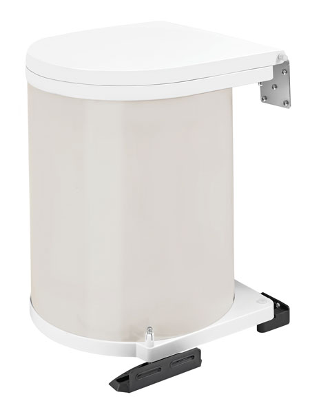 Vanity Organizers |  14 Liter Pivot Out Waste Container – White Bath Vanity Organizers