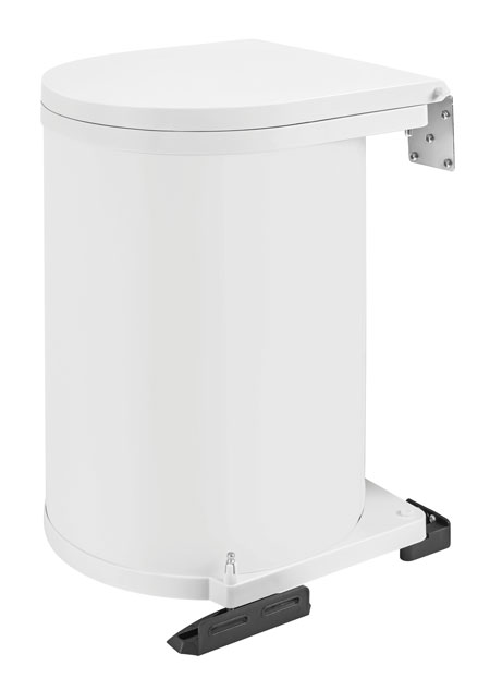 Vanity Organizers |  15 Liter Pivot Out Waste Container – White Bath Vanity Organizers