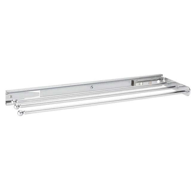 Vanity Organizers |  3-Prong Pull-Out Towel Bar – (Chrome) Bath Vanity Organizers