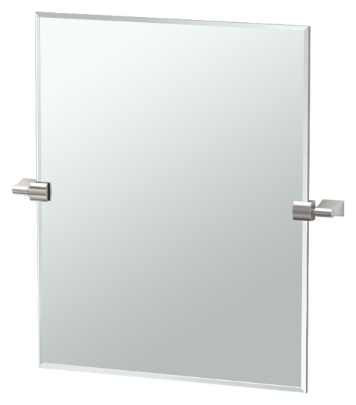 Bath Mirrors & Accessories |  19-1/2″ (495mm) x 24″ (610mm) Rectangle Beveled Mirror (Satin Nickel) Bath Bath Mirrors & Accessories