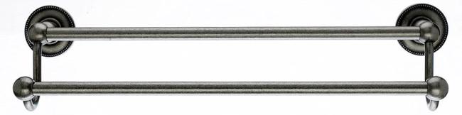 Bath Accessories |  Beaded Bath 18″ (457mm) Double Towel Bar (Antique Pewter) Bath Bath Accessories