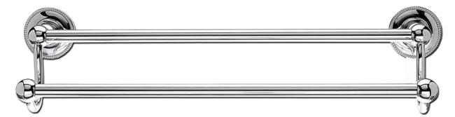 Bath Accessories |  Beaded Bath 24″ (610mm) Center-to-Center Double Towel Bar (Polished Chrome) Bath Bath Accessories